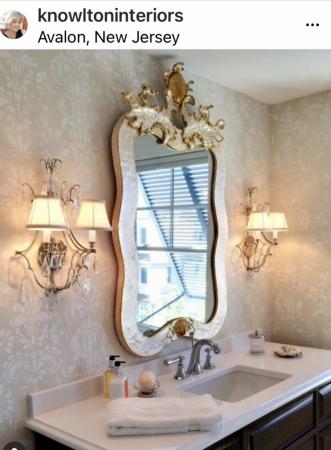Knowlton Interiors powder room Avalon, NJ New Jersey