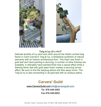 Twig & Ivy 22 x 44.5" Carvers' Guild Mirrors